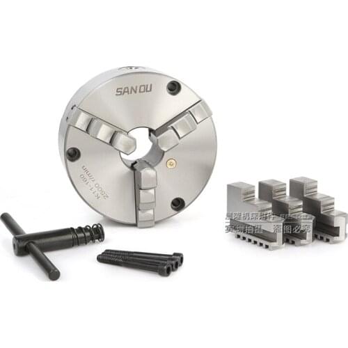 For Russian 3 inch 3 Jaw Chuck Self-Centering K11 80 80mm chuck with Wrench and Screws Hardened Steel