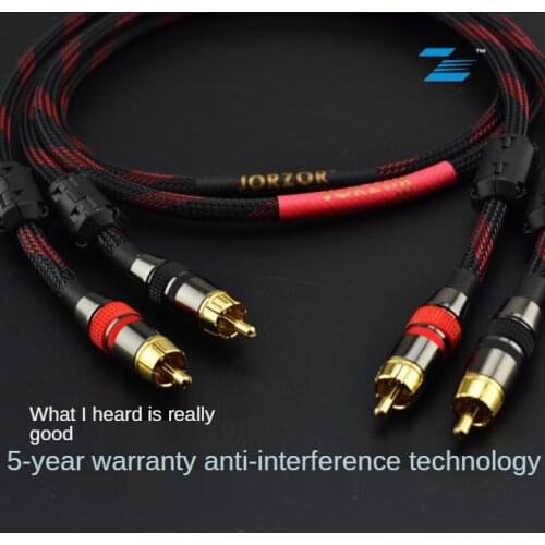 Hifi wire double rca Cable High Quality 4N OFC 2RCA Male to Male Professional Audio Grade For Amplifier car DAC cd