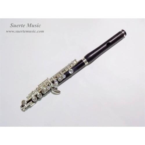 Ebony Piccolo Flute Silver Plated Keys Piccolo instruments with Wood Case Wind Musical instruments