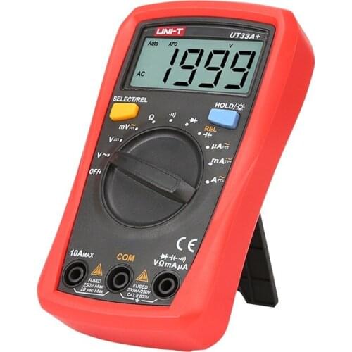 UNI-T UT33A+ Digital Multimeter LCD AC DC voltage current resistance +2mF capacitance tester with backlight display