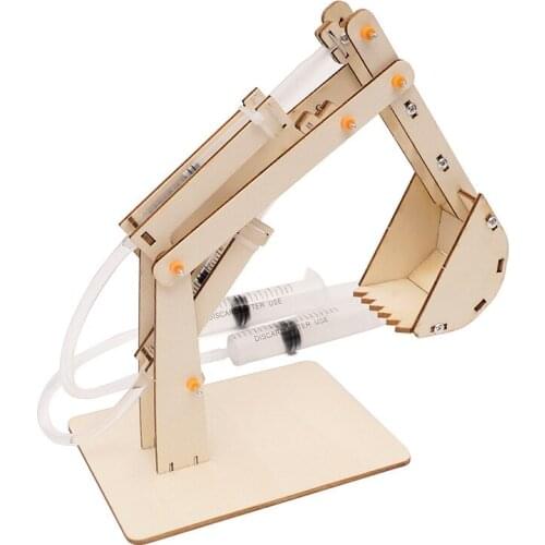 Diy Kit Hydraulic excavator Model Kids Science Toys Experiment Materials Kits Scientific Experimental Materials Toys