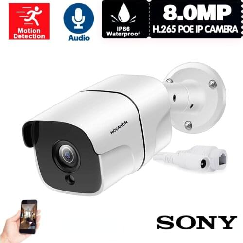 H.265 4K POE IP Bullet Camera IR-CUT Outdoor Waterproof Face Detection 8MP Security Cameras POE CCTV Video Surveillance ONIVF