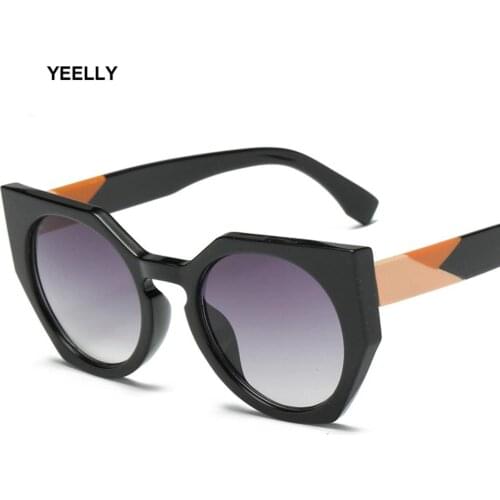 New Women Cat Eye Sunglasses Personality Little Monster Trend Fashion Glasses Wholesale Party Eyewear 0151 Men UV400 Round Resin
