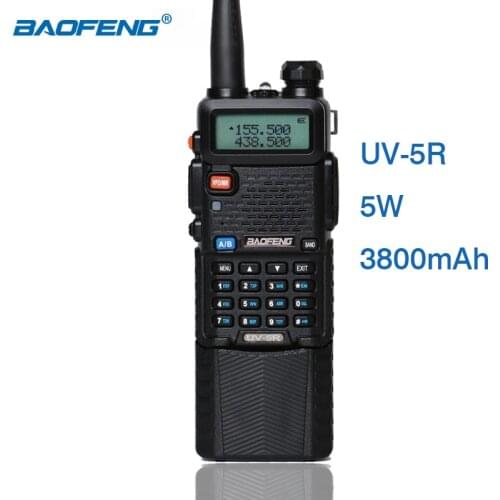 Baofeng UV-5R Walkie Talkie Dual Band VHF&UHF132-174MHz /400-520MH with 3800mAh Battery UV 5R 5W Transmitter Two Way Radio