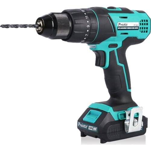 ProsKit PT-1801G Double Rotation Speed High Speed Impact Drill Combination Tools Impact Drill Set Electrician Charging Drill