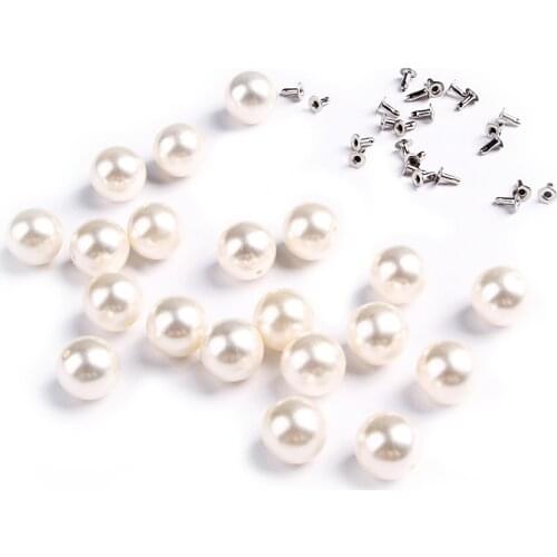 6-16mm Pearl Rivets Button Wedding Dresses Button Rivet DIY Craft Decor for Hat Shirt Pants Bag Shoes Clothes Sewing Accessories