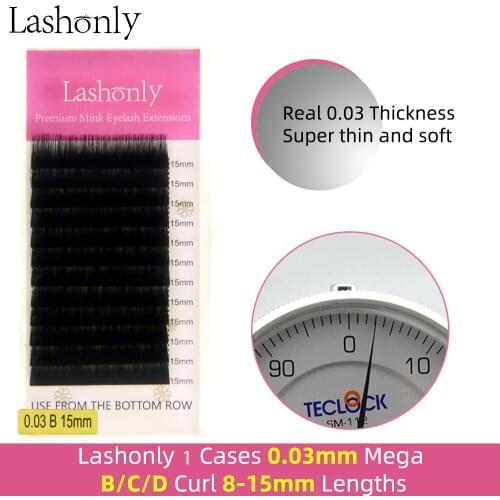 Lashonly 12Rows Faux Mink Individual Eyelash Extension Maquiagem Cilios for Professionals Soft Mink Cilia Eyelash By Qeelasee