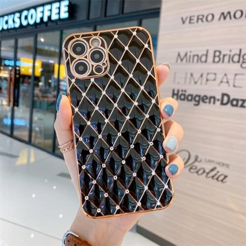 3D Bling diamond Geometric Phone Case For iPhone 11 XR XS MAX SE 7 8 Plus Soft silicon Cover For iPhone 12ProMax Protection case