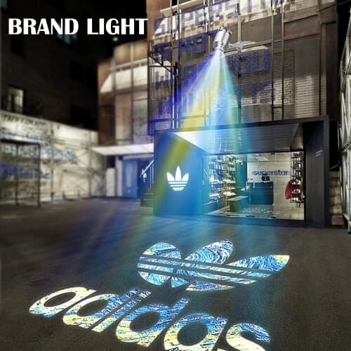 50w businesses led lamp lighting advertising logo projector brands rotate lens custom gobo projection