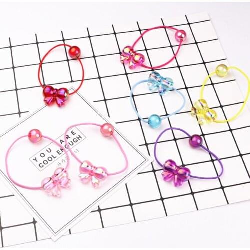 2pcs/lot GG & MM jewelry children hair ornaments out of the day single cartoon bow tie beads in the hair rope