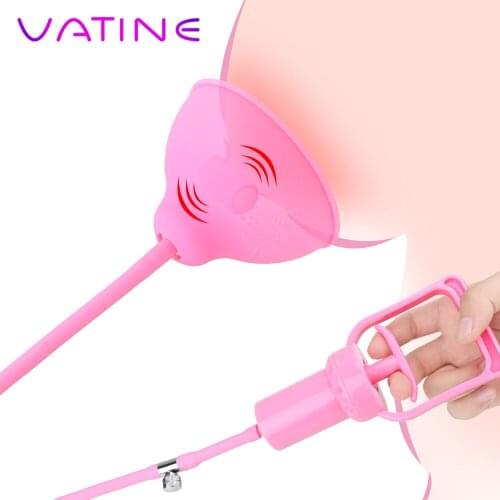 VATINE Breast Enhancer Vibrator Nipple Sucker Clitoris Stimulator Vacuum Pump Breast Enlarge Massager Sex Toy for Woman