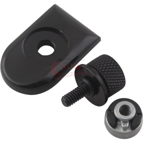 Rear Fender Passenger Seat Bolt Tab Nut Screw Knob Cover For Harley Sportster XL 883 1200 Dyna Softail Touring Black Aluminum