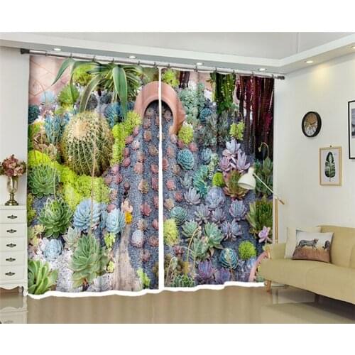Curtain for kitchen short Luxury Blackout 3D Window Curtain Living Room office Bedroom Cortina Drapes Rideaux Botany pillowcase