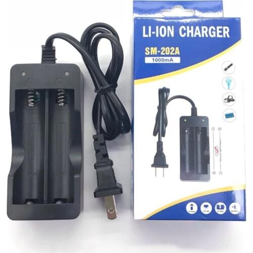 For 18650 3.7V Li-Ion Battery AC 110V 220V Dual Charger US EU plug 18650 Battery Case Holder 3.7V Power Rechargeable Hold 1PCS