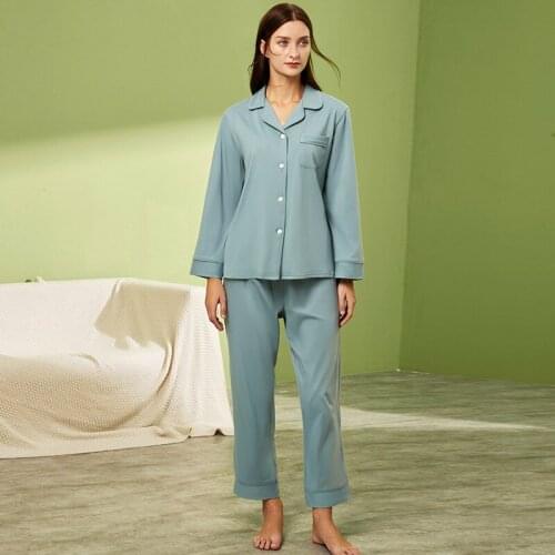 Winter Cotton Pajama for Women Autumn Full Sleeves Soild Pijama Mujer Invier Pure Cotton Sleepwear Pink Pyjama Femme