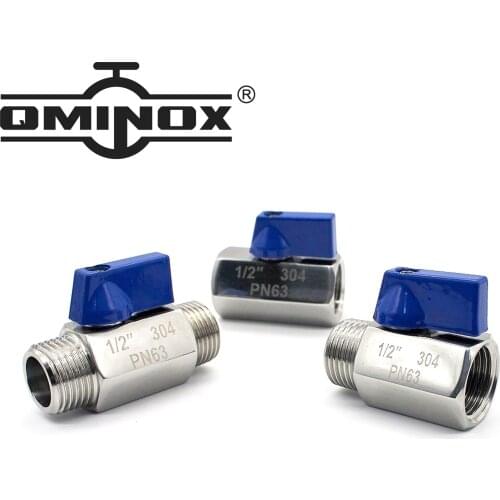 1/8 1/4 3/8 1/2 3/4 1 BSP NPT Feamle Male F/F F/M M/M Metal Handle Switch Pneumatic Mini Ball Valve SS 304 316 Stainless steel