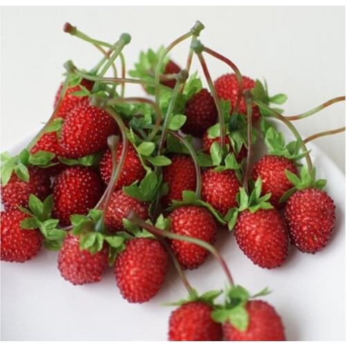 10pcs/set Lifelike Set Artificial Fruit Table DIY Decoration Plastic Fake Kitchen Strawberry mushroom Simulation Craft Food
