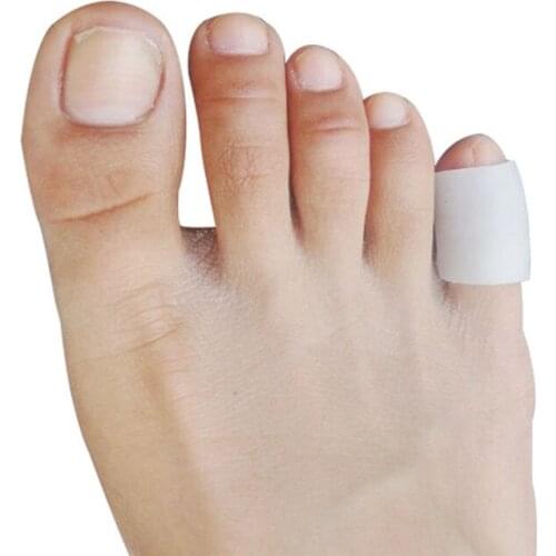 10Pcs Transparent Gel Fingers Protector Corn Corrector Hammer Toe Separator Orthotic Silicone Gel Toe Tube Separation Protection