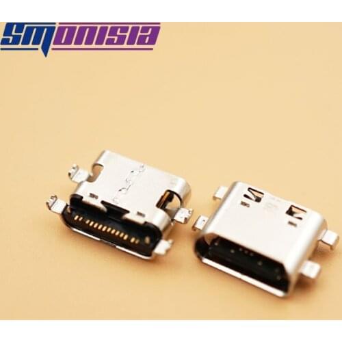 Smonisia 100pcs Power Connector Charge Dock port Plug Socket Type C USB Jack