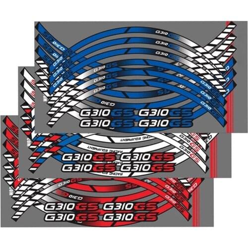 12X Motorcycle Outer Rim Personality Sticker Stripe Wheel Decorative Reflective Decals For BMW G310 GS g310gs With logo G310GS