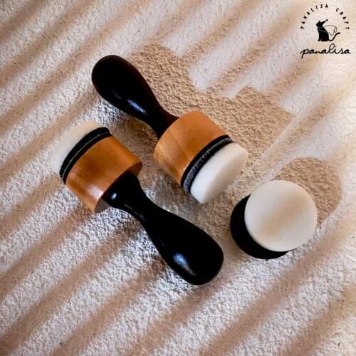 Panalisacraft 2pcs Stamp Blender Tool Brushes Drawing Painting Round Foam Brush Painting Brushes for Scrapbooking Card handmade