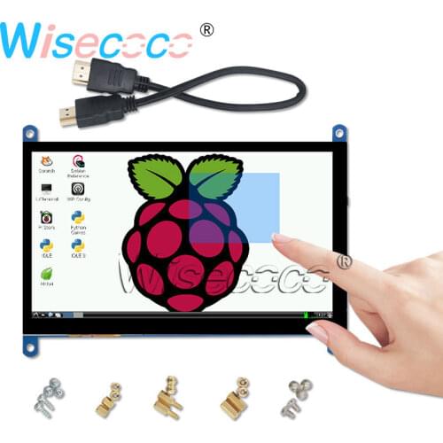7 inch Raspberry Pi 4B 3B+ 3 3B LCD screen IPS 1024*600 Module USB Capacitive touch panel Audio for RPi XBox/SWITCH