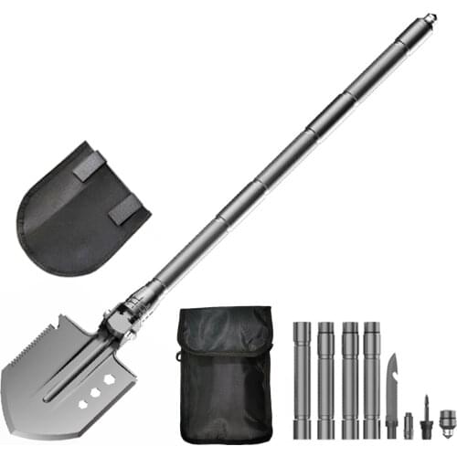 92cm Multi-function Folding Shovel Spade Survival Kits Bag Outdoor Garden Tools Fishing Camping Equipment Fold Shovel Militari