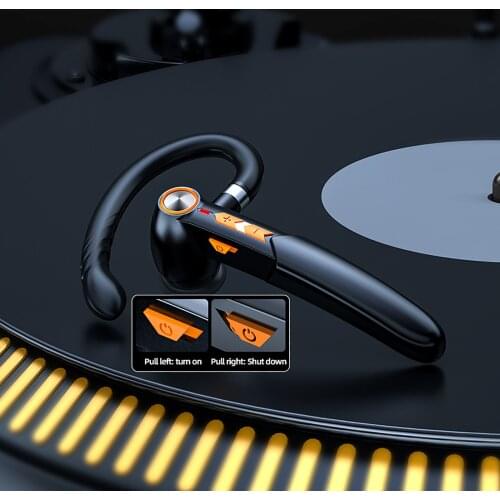 Fingerprint Touch 5.0 Bluetooth Headset Handsfree HIFI Wireless Earphone Waterproof Earpiece With Mic Single Business Headsets