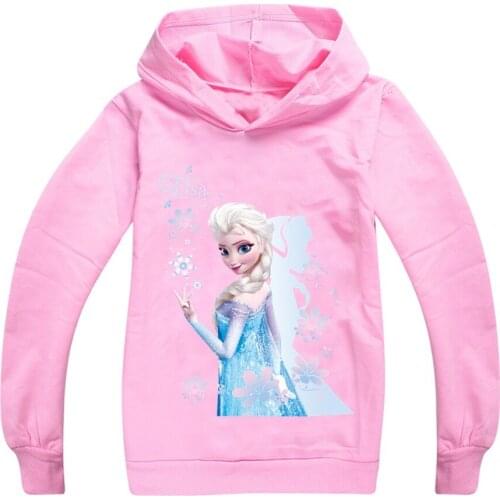 Disney Frozen Sweatshirts Kids T Shirts Tops Sportswear Baby Clothes Girls Hoodie Baldis Basics T Shirt Elsa Clothing