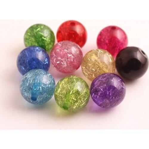 Kwoi Vita AAA Quality 12mm 20mm Resin Long Glitter Acrylic Shinny beads For Jewelry Fashion Necklace making