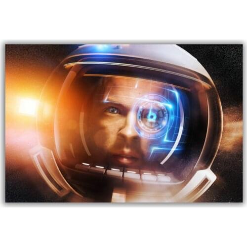 HT069 Spectacular Universe Earth And Moon Space Station Astronaut Silk Fabric Poster Art Decor Indoor Painting Gift