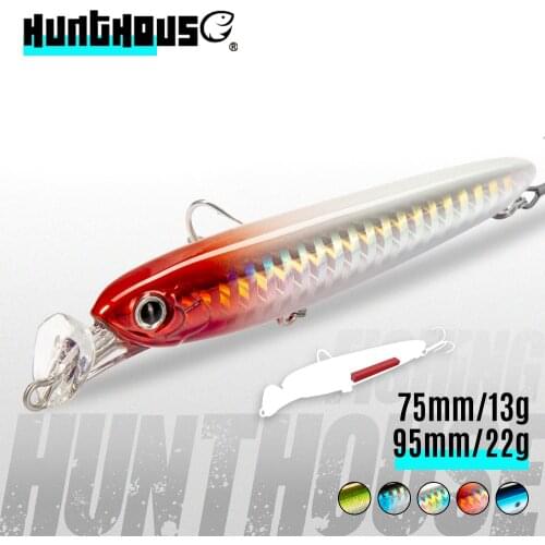 Hunthouse Rocket sinking baits 75&95mm 13&22g Minnow pencil lures Artificial bait stickbaits for fishing seabass bluefish bonito
