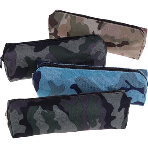 1Pcs Camouflage Pencil Case 4 Color Large Capacity Pencil Case Pen Case Supplies Pencil Bag Box Pencils Pouch Stationery SD&HI