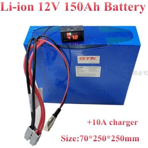 12v 150Ah li-ion battery 100A BMS 150Ah for boat trolling electric outboard efoil fliteboard 1000w 1.5kw motors + 10A charger