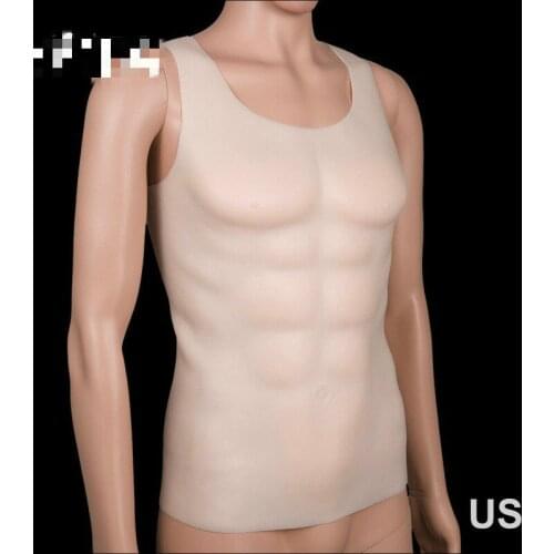 Fashion Fake Stranger Man Dress Party Silicone Muscle Man Cloth Simulation Muscles Handmade US Top Selling Product In 2019 Gifts