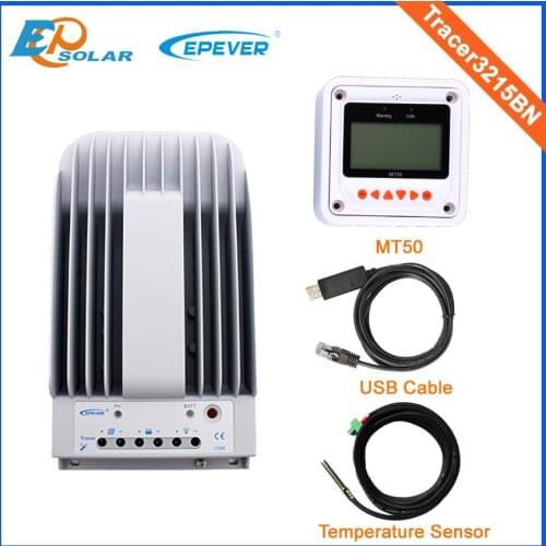 Mppt solar panels 12V 24V auto work regulator USB cable and temp sensor Tracer3215BN Max PV input 150V EPEVER/EPsolar