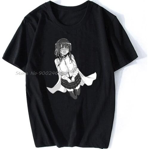 Men T-shirt Kawaikereba Hentai Demo Suki Ni Natte Kuremasu Ka Sayuki Senpai Lewd Waifu Tshirt Women T Shirt Cotton Tees