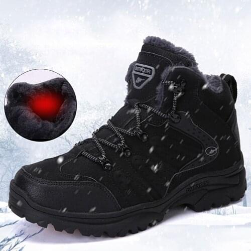 Hiking Shoes Professional Waterproof For Men Non-slip Hiking Boots Outdoor Tactical Mountain Climbing Warm Sneakers For Hunting