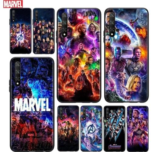 Marvel The Avengers For Huawei Honor 10 20 30 10i 20i 30i 10X V20 V30 20S 30S 30i X10 Pro Plus Lite Black Soft Phone Case