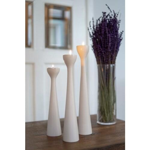 Ivory Decorative Wooden Candlestick Candle Holder Set 3 Pcs Set Gift Products Home Office Design Yoga Relaxation Romantic Dear