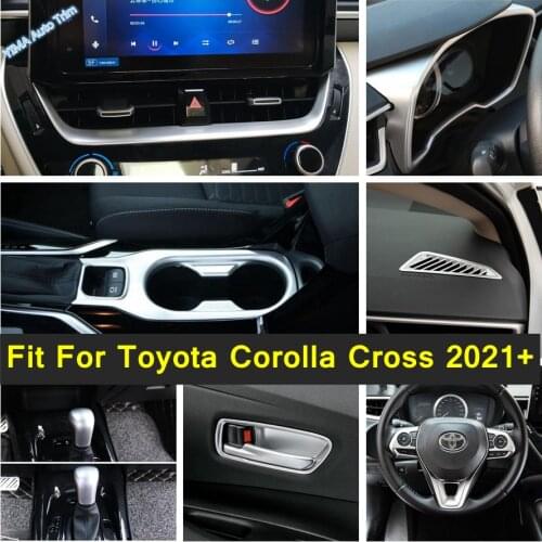 Head Lights / Door Handle Catch / Gear Shift Head / Cup & Electronic Handbrake / Air AC Cover Trim For Toyota Corolla Cross 2021