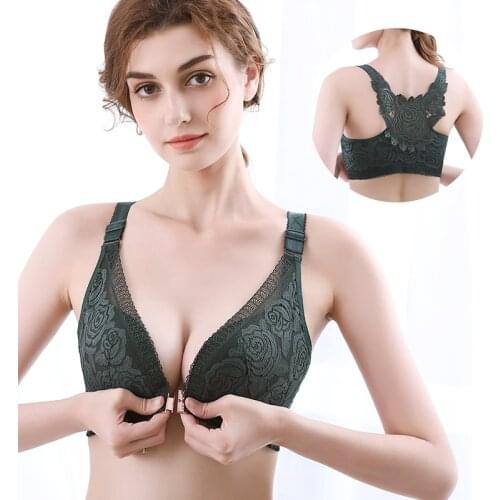 Lingerie femme big size underwear women plus size bra Rose beautiful back sexy underwear plus size women push up bra