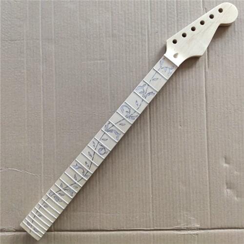 New Maple Electric Guitar neck 24 frets maple Fretboard vine inlay parts gloss
