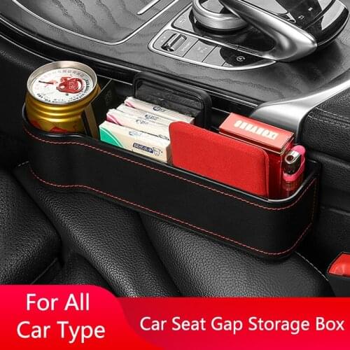 QHCP Car Seat Gap Storage Box Cups Microfiber Leather Pocket Catcher Organizer Phone Bottle Holder Multifunctional Accessories