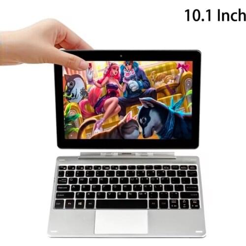 2021 Portable Cheap 2 in 1 Tablet PC Windows 10 Laptop 10.1 inch Intel Z8350 4GB RAM 128GB ROM Dual Camera Student Slim Notebook