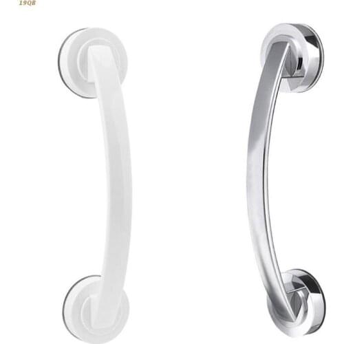Securely Attaches Grab Bar Wall Refrigerator Handle Pull Home Device Helpful Bar Bathroom Handle Armrest Silver Whitle 19QB