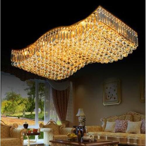 Rectangular living room lamp modern LED crystal ceiling lamp bedroom lamp creative fashion home lighting led lighting fixture