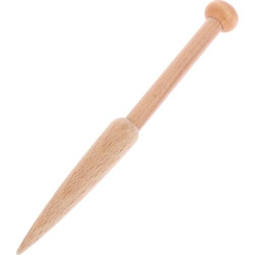 DIY Weaving Tool Wood Woven Sweater Scarf Tapestry Bobbin Stick Single Head Solid Crochet Hook DIY Loom Tools