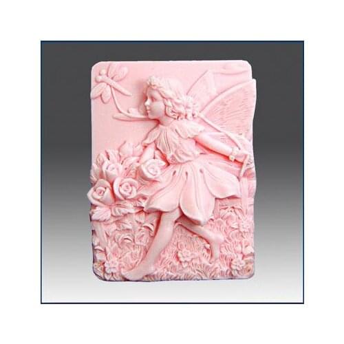 Handmade Soap Silicone Mold Fairies Flower Molds Angel Chocolate Beautiful Girl Candle Mould Form of Cake Polymer Clay Tools