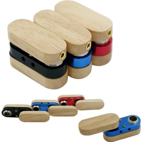 Fold Metal+Wooe Pipes Smok Rotation Portable Creative Smoking Pipe Herb Tobacco Pipe Gifts Narguile Grinder Smoke